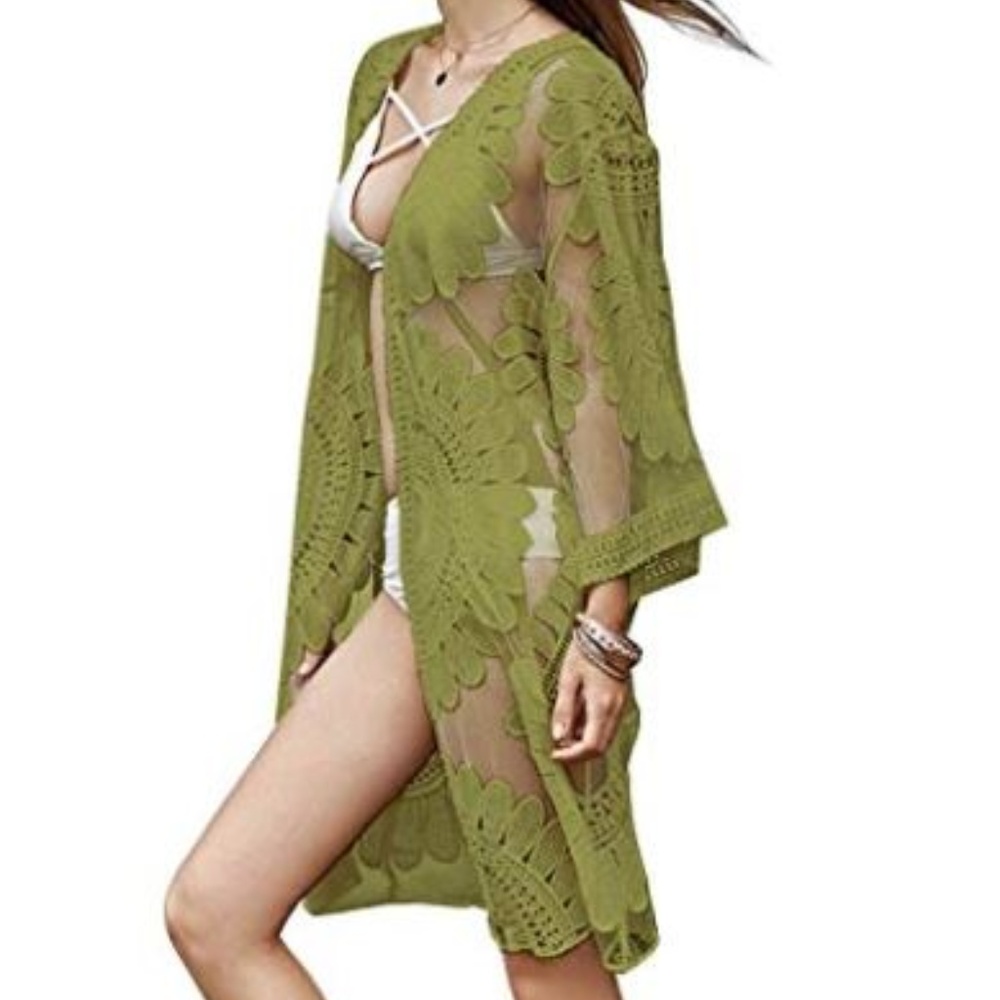 Long Vintage Swimsuit Cover Up